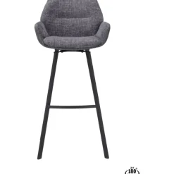 Barstoel Lizz 80cm stof Darkgrey^Trendhopper Hot