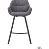Barstoel Lizz 65cm stof Darkgrey^Trendhopper