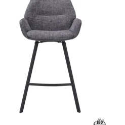 Barstoel Lizz 65cm stof Darkgrey^Trendhopper