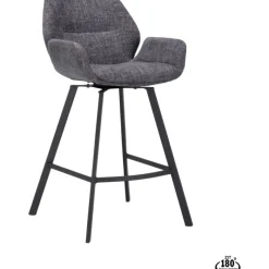Barstoel Lizz 65cm stof Darkgrey^Trendhopper