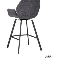 Barstoel Lizz 65cm stof Darkgrey^Trendhopper