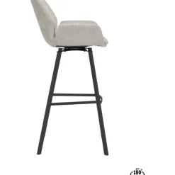 Barstoel Lizz 80cm stof Taupe^Trendhopper Hot