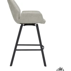 Barstoel Lizz 65cm stof Taupe^Trendhopper Hot