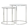 Bijzettafel Dennis nikkel + glas set van 2^Trendhopper Discount