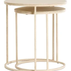 Bijzettafel Sadar Set van 2 Zand 50X40+52X46 CM^Trendhopper Sale