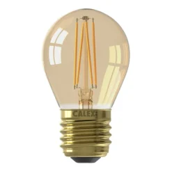 Calex LED volglas Filament Kogellamp 220-240V 3,5W 250lm E27 P45, Goud 2100K CRI80 Dimbaar^Trendhopper Hot