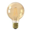 Calex LED volglas LangFilament Globelamp 220-240V 3.5W 250lm E27 G80, Goud 2100K Dimbaar^Trendhopper Best