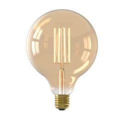 Calex LED volglas LangFilament Globelamp 220-240V 4.5W 470lm E27 G125, Goud 2100K Dimbaar^Trendhopper New