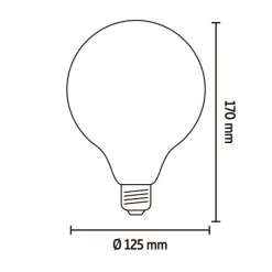 Calex LED volglas LangFilament Globelamp 220-240V 4.5W 470lm E27 G125, Goud 2100K Dimbaar^Trendhopper New