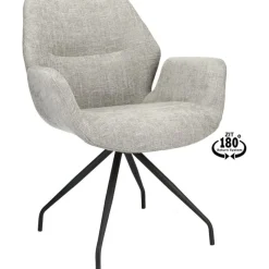 Eetkamerstoel Vieve stof Taupe^Trendhopper Hot