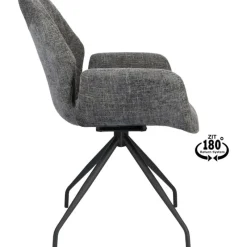 Eetkamerstoel Vieve stof Darkgrey^Trendhopper Discount