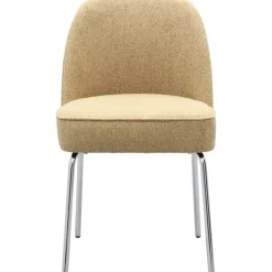 Eetkamerstoel Vogue Gear Camel met chromen poten^Trendhopper Online