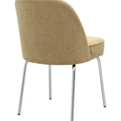 Eetkamerstoel Vogue Gear Camel met chromen poten^Trendhopper Online