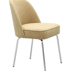 Eetkamerstoel Vogue Gear Camel met chromen poten^Trendhopper Online