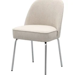 Eetkamerstoel Vogue Gear Natural met chromen poten^Trendhopper Outlet
