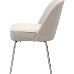 Eetkamerstoel Vogue Gear Natural met chromen poten^Trendhopper Outlet