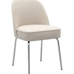 Eetkamerstoel Vogue Gear Natural met chromen poten^Trendhopper Outlet