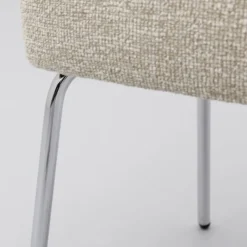 Eetkamerstoel Vogue Lima Beige met chromen poten^Trendhopper Hot