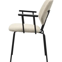 Eetkamerstoel Zelo met arm Beige^Trendhopper Hot