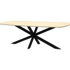 Eettafel Haiko Deens - Verjongd geborsteld Blad - 180x100 - Matrixpoot^Trendhopper Clearance