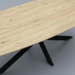 Eettafel Haiko Deens - Verjongd geborsteld Blad - 180x100 - Matrixpoot^Trendhopper Clearance