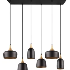 Hanglamp Chiraz mat zwart Excl. 6x E27 4,9W^Trendhopper Outlet
