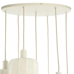 Hanglamp Tulsa 7-lichts rond Creme^Trendhopper Sale
