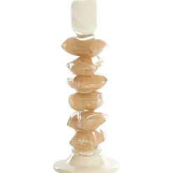 Kandelaar Estina Creme+Bruin 29,5 Cm^Trendhopper Clearance