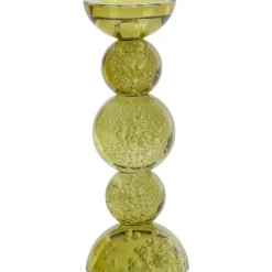 Kandelaar Itinga Glas Bubbel Olijfgroen 26,5 Cm^Trendhopper Sale