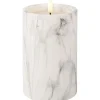 Ledkaars Marble wit 16,5cm hoog^Trendhopper Sale
