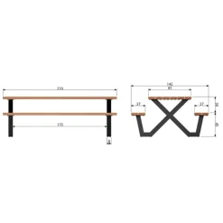 Picknicktafel Tablo Naturel Outdoor^Trendhopper New