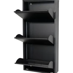 Schoenenkast Bobbie 3 laden zwart (6 paar schoenen)^Trendhopper Discount