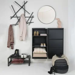 Schoenenkast Bobbie 3 laden zwart (6 paar schoenen)^Trendhopper Discount