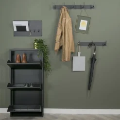 Schoenenkast Bobbie 3 laden zwart (6 paar schoenen)^Trendhopper Discount