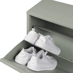 Schoenenkast Bobbie 2 laden Dusty Green (12 paar schoenen)^Trendhopper Hot