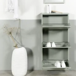Schoenenkast Bobbie 3 lade Dusty Green (6 paar schoenen)^Trendhopper Sale