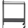 Serveertrolley San Diego zwart met glasplaat^Trendhopper Clearance