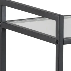 Serveertrolley San Diego zwart met glasplaat^Trendhopper Clearance