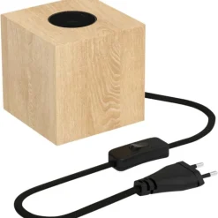 Tafellamp Block Hout^Trendhopper Online