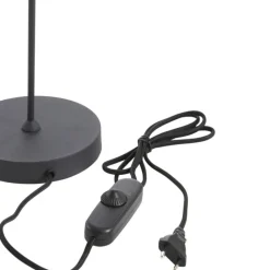 Tafellamp Riksja mat Zwart + dimmer^Trendhopper Outlet