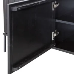 Tv-meubel Gravure New 150 cm Grenen Zwart^Trendhopper Best