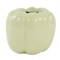 Vaas deco 25x25x21 cm BELLPEPPER glans licht geel^Trendhopper