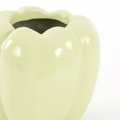 Vaas deco 25x25x21 cm BELLPEPPER glans licht geel^Trendhopper