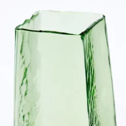Vaas 10x10x25 cm IDUNA glas olijf groen^Trendhopper