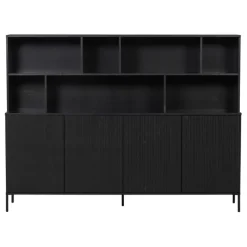 Wandkast Gravure New Grenen Zwart^Trendhopper Best