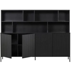 Wandkast Gravure New Grenen Zwart^Trendhopper Best