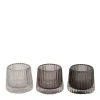 Waxinelichthouder helder glas set van 3^Trendhopper Outlet